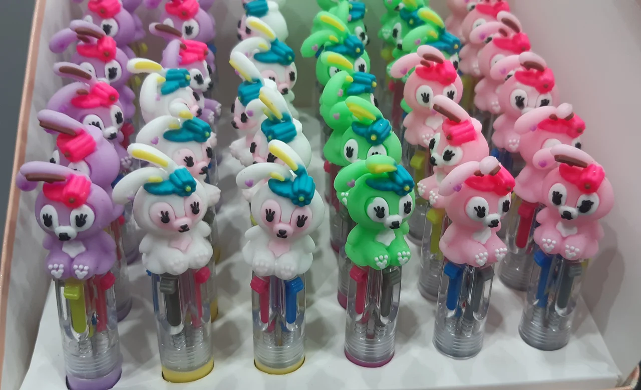 خودکار ۴ رنگ فانتزی کوتاه طرح خرگوش